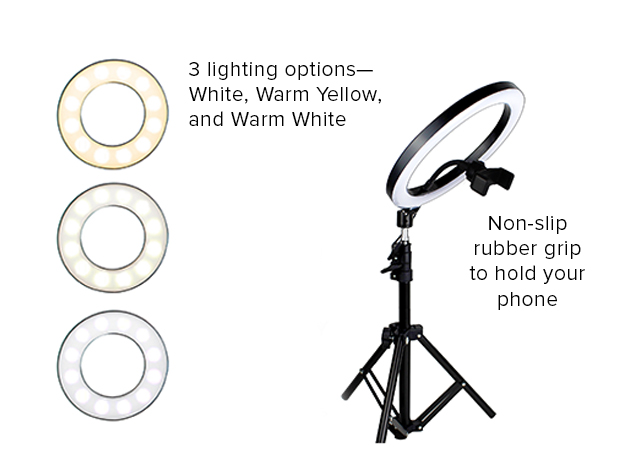 U-STREAM Home Streaming Studio with 10" Ring Light & Tripod 2-Pack
