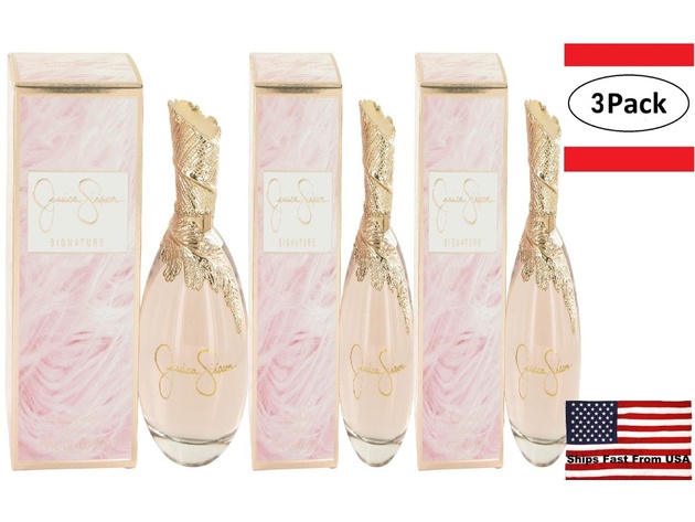 3 Pack Jessica Simpson Signature 10th Anniversary by Jessica Simpson Eau De Parfum Spray 3.4 oz for Women