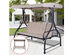 Costway Converting Outdoor Swing Canopy Hammock 3 Seats Patio Deck Furniture Beige