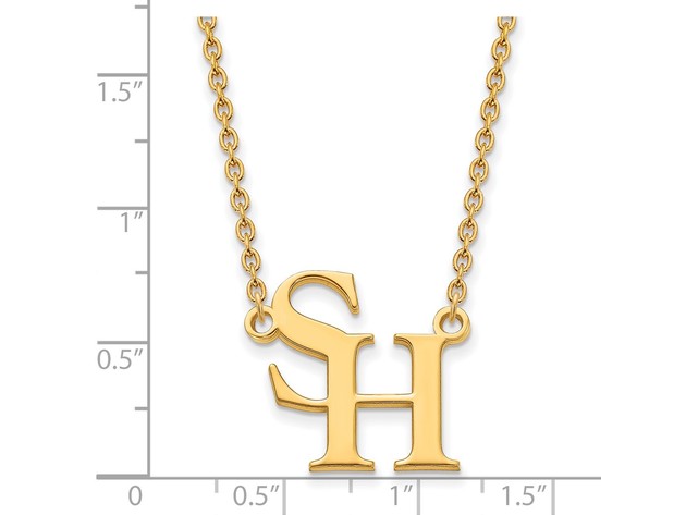 14k Yellow Gold Sam Houston State Large Pendant Necklace