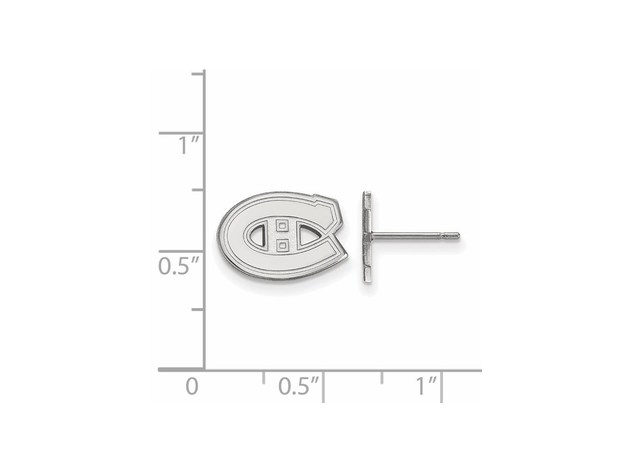 10k White Gold NHL Montreal Canadiens XS Post Earrings