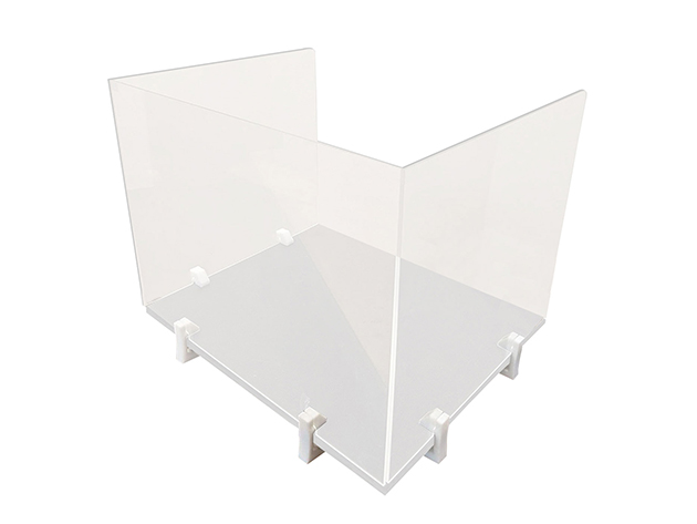 Offex Clear Plexiglass Desk Barrier (48")