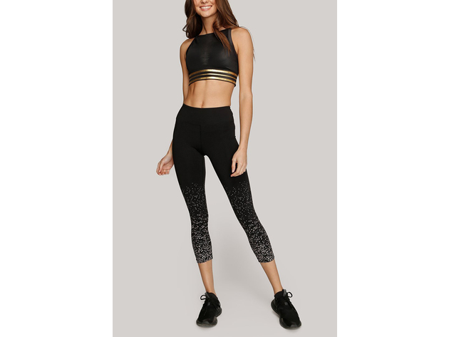 Kyodan Womens Burst Capri 3/4 Yoga Leggings - X-Small