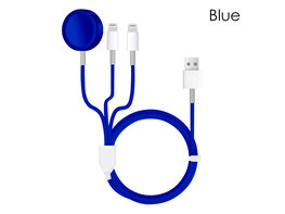 3-in-1 Apple Watch AirPods & iPhone Lightning Charging Cable (Blue)
