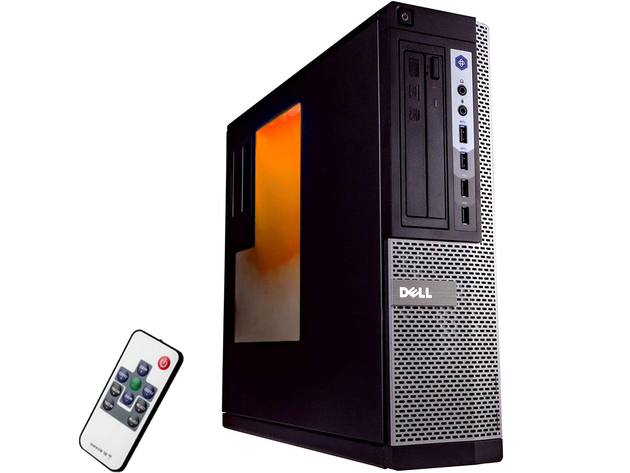 Dell OptiPlex Desktop Computer PC w/RGB Lighting, Ultra-Fast Intel i5 Quad-Core, 8GB RAM, 500GB SSD, DVD-RW, Windows 10 Home, WiFi, Includes 24” Monitor and Periphio 4-in-1 Kit (Renewed)