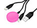 3-in-1 Apple Watch, AirPods & iPhone Charging Cable (Black & Pink/2-Pack)