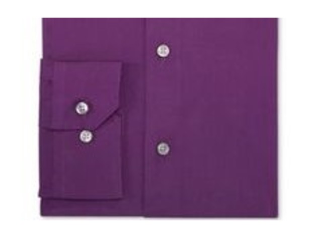 Geoffrey Beene Men's Slim-Fit Performance Stretch Solid Dress Shirt Purple Size 17-32-33