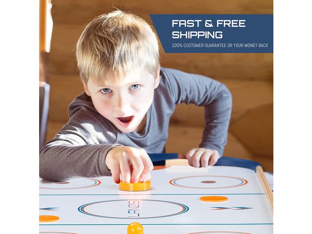 Lanos Air Hockey Table for Kids and Adults | 4 Foot Air Hockey Game Table-