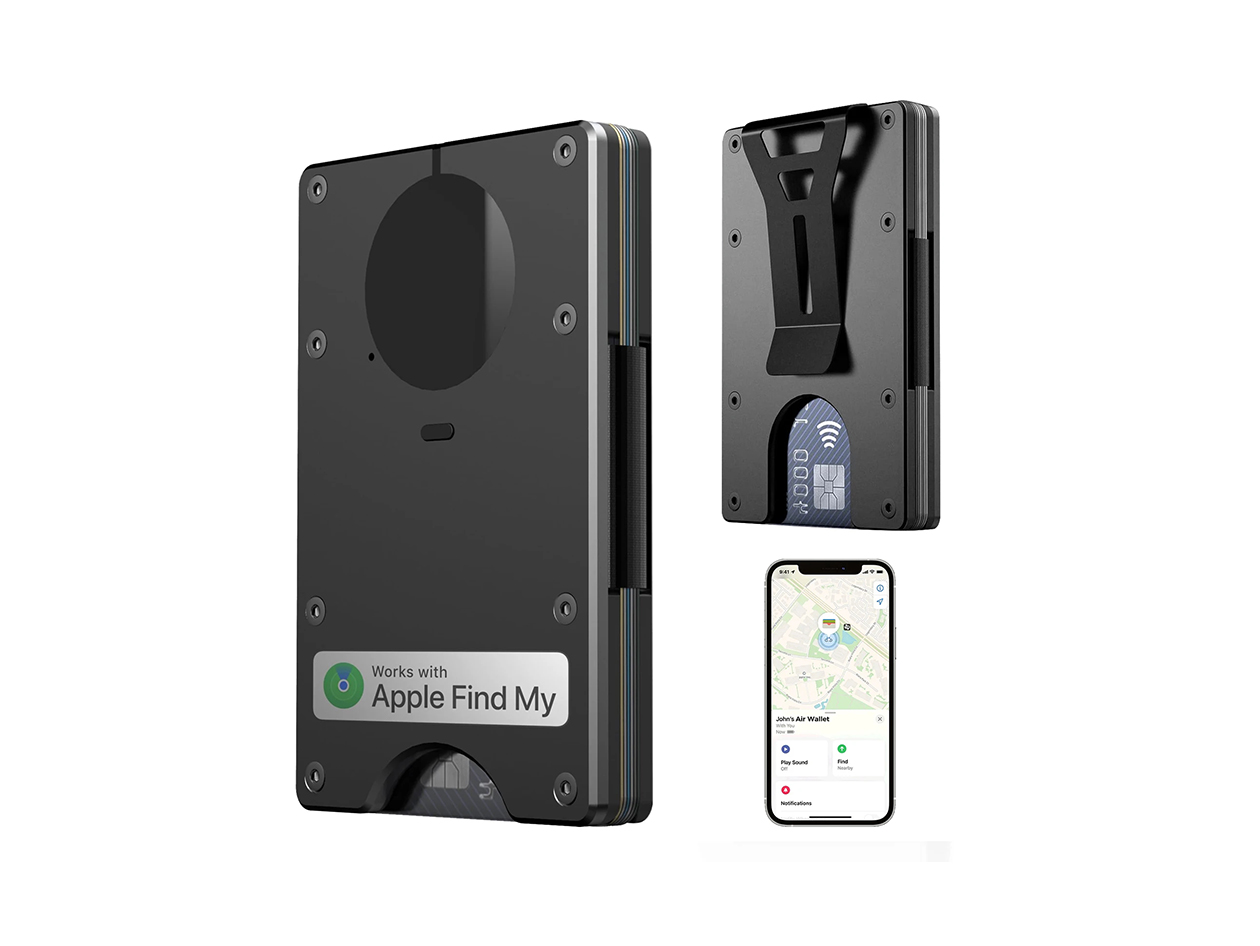 Smart Slim Wallet With GPS and RFID (Black)