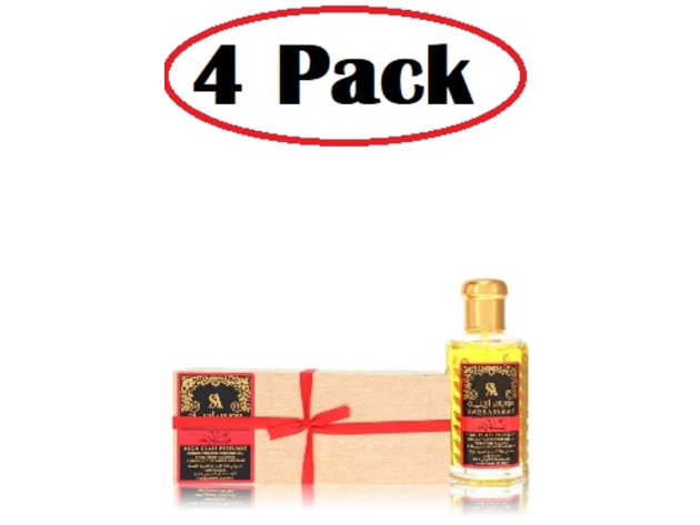 4 Pack of Swiss Arabian Sandalia by Swiss Arabian Premium Concentrated Perfume Oil Free From Alcohol (Unisex Red) 3.21 oz