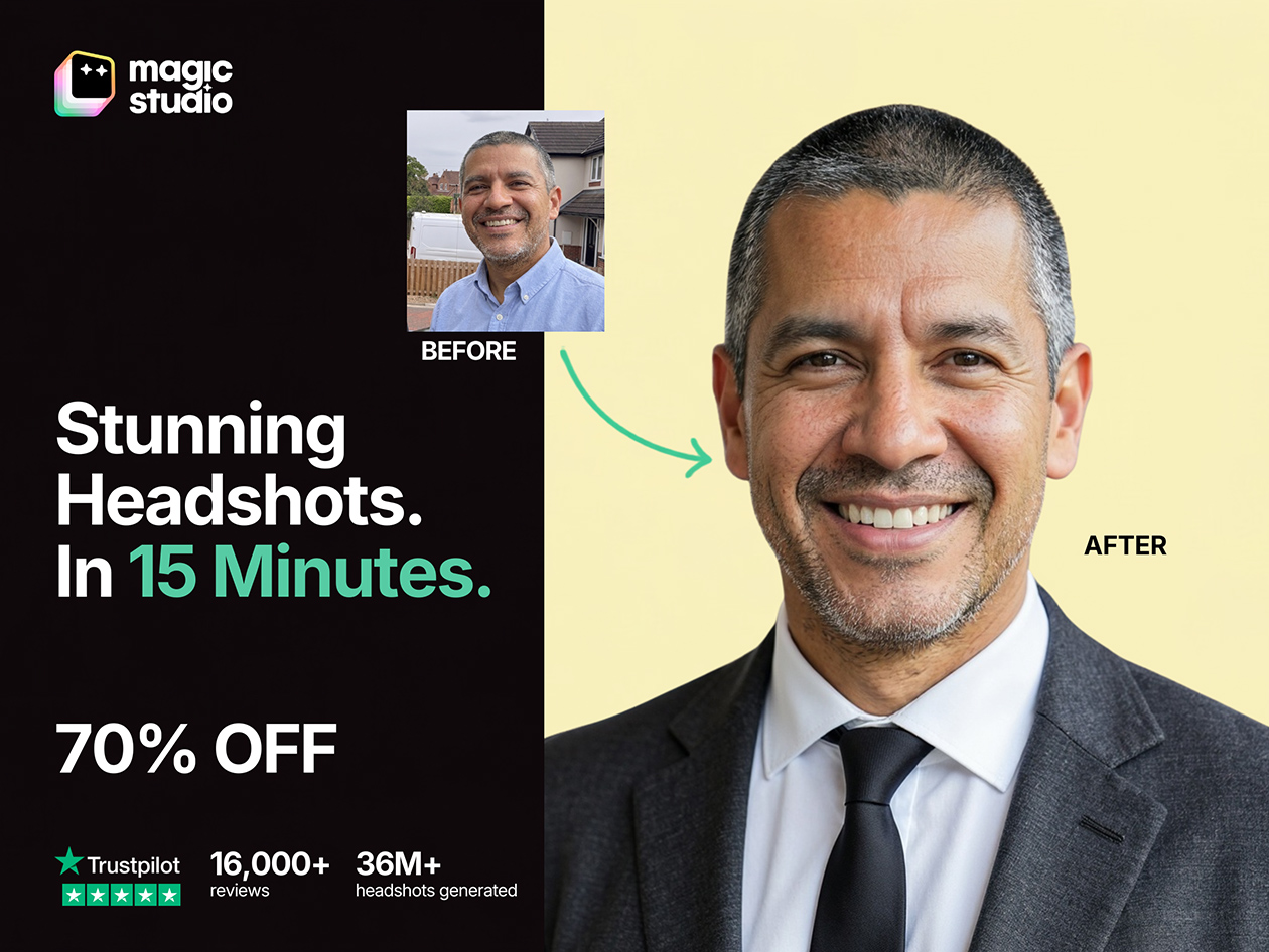 Magic Studio AI Headshot Generator Premium Plan: One-Time Purchase