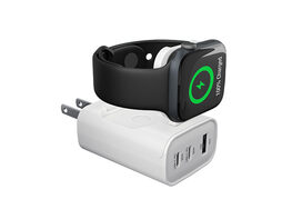 HyperGear SpeedBoost 43W 3-Port USB-C Wall Charger with Built-In Apple Watch Charger
