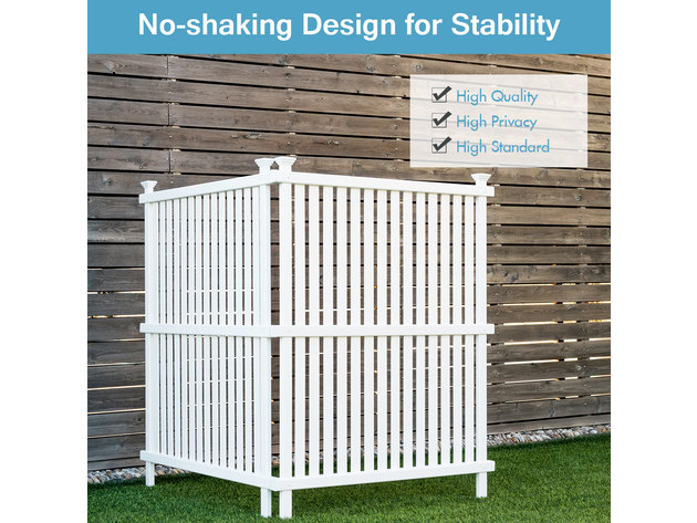 Costway Outdoor Privacy Screen Space Divider Patio Garden 36''x 48'' White, 2-Pack 