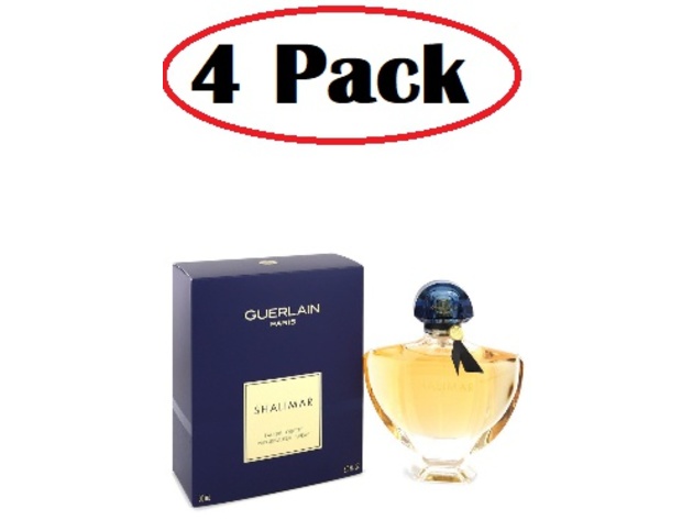 4 Pack of SHALIMAR by Guerlain Eau De Toilette Spray 3 oz