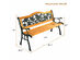 Costway Patio Park Garden Bench Porch Path Chair Furniture Cast Iron Hardwood - Yellow