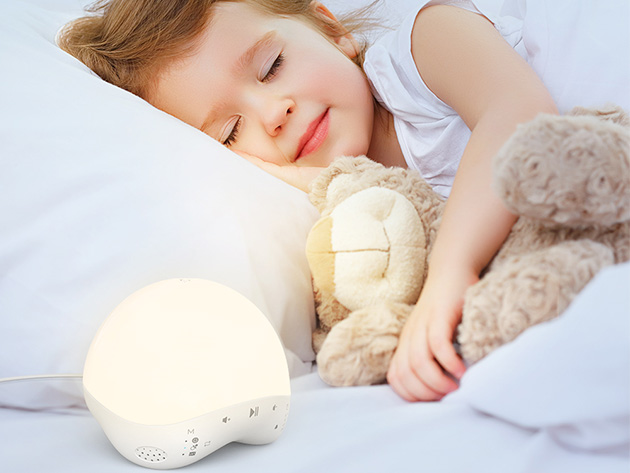 White Sound Machine with Smart Nursery Night Light App & Voice Control
