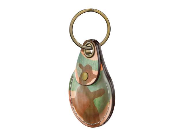 AirTag Leather Case - Camo