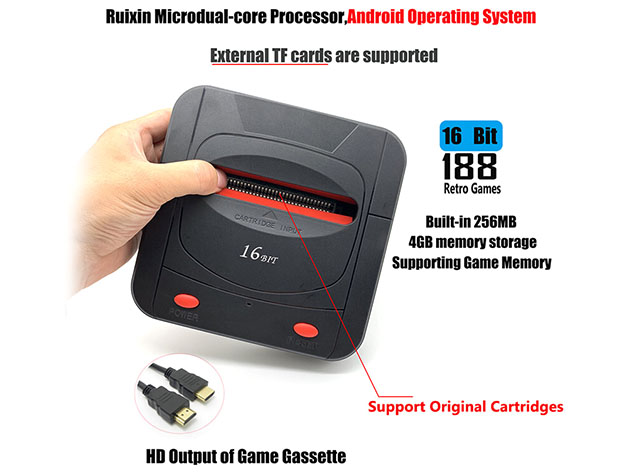 16-Bit HD TV 188-Game Handheld Console 