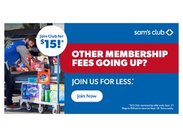 $15 for a Sam's Club 1-Year Club Membership with Auto-Renew