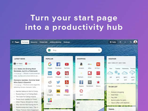 Start.Me Pro Web Productivity: Lifetime Subscription