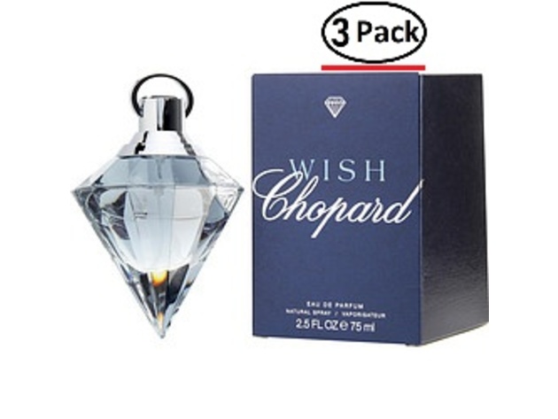 WISH by Chopard EAU DE PARFUM SPRAY 2.5 OZ for WOMEN ---(Package Of 3)