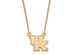 NCAA 14k Gold Plated Silver U of Kentucky Small 'UK' Pendant Necklace