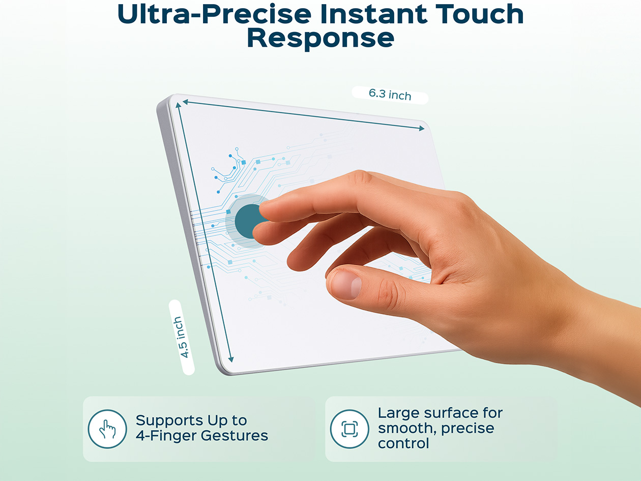 TP1 Multi-Device 4-Touch Recognition Wireless Trackpad