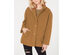 Collection B Juniors' Faux-Fur Coat Brown Size Large