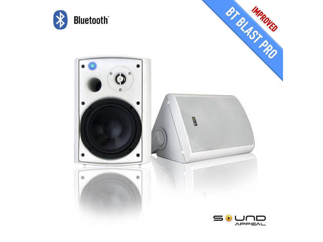 Sound Appeal SABLAST6WHT Blast Pro Wireless Outdoor Speakers (Pair) - White