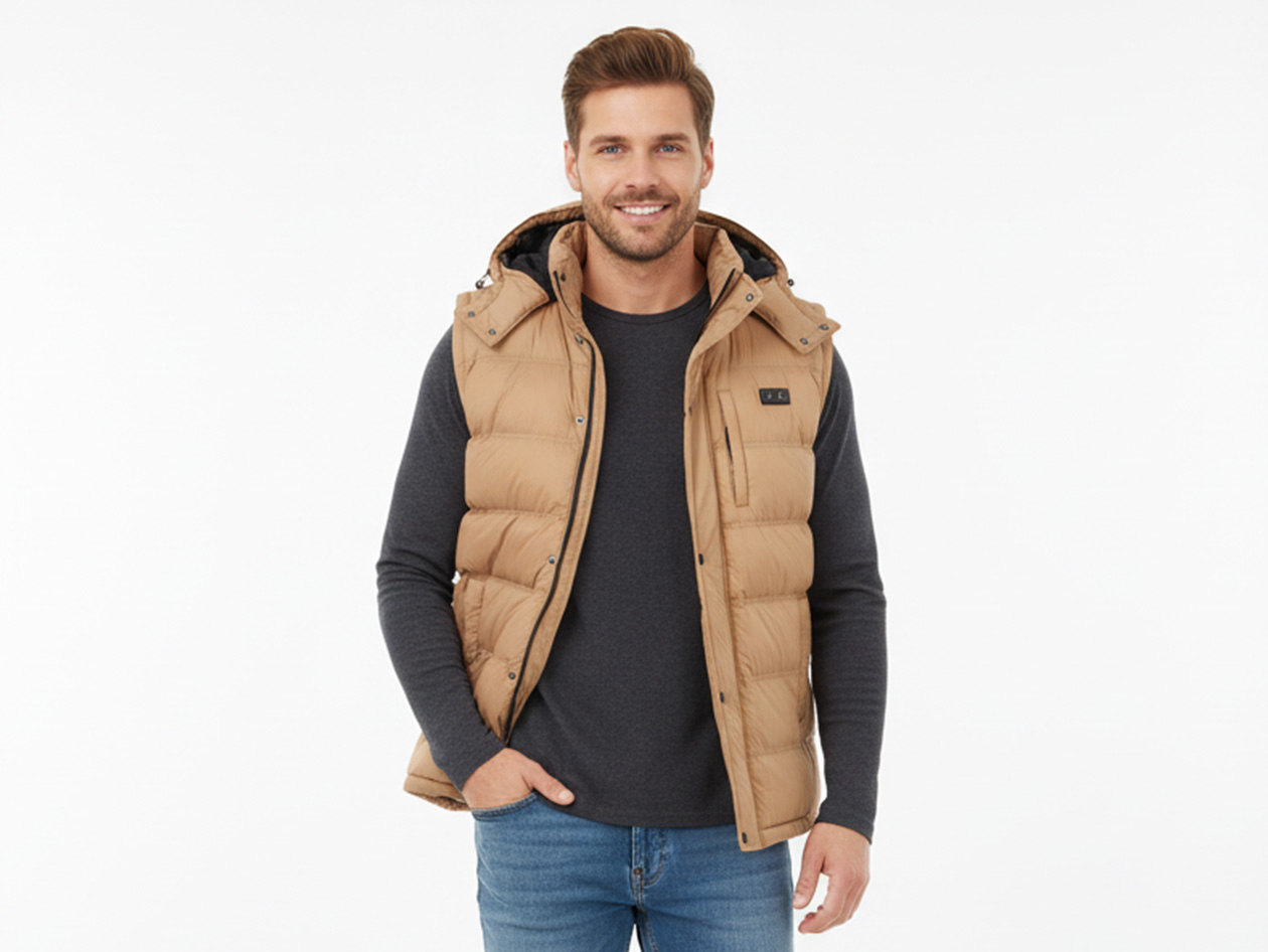 Men's Helios Hybrid Heated Coat with Power Bank (Tan/Medium)