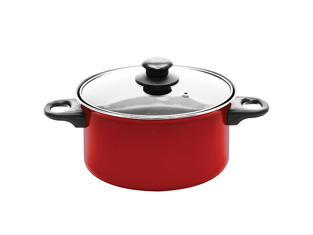 Complete Nonstick Cookware 7-Piece Set (Red)