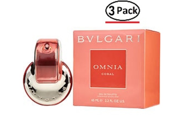 Bvlgari Omnia Coral By Bvlgari Edt Spray 2.2 Oz For Women (Package Of 3)