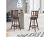 Costway Set of 2 29.5'' Swivel Bar stool Leather Padded Dining Kitchen Pub Bistro Chair - Nut-Brown