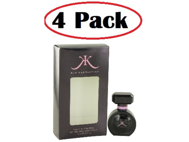 4 Pack of Kim Kardashian by Kim Kardashian Mini EDT Spray .5 oz
