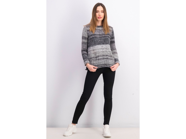 Style & Co Women's Chenille Space-Dyed Sweater  Gray Size Medium