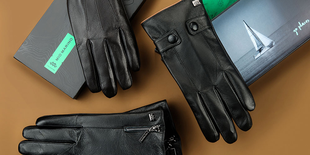 Cold-Weather Leather Gloves (Black)