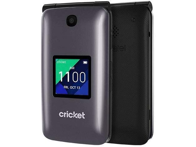 Alcatel QUICKFLIP 4G LTE HD Voice FlipPhone Cricket Unlocked for T-Mobile - Grey (New)
