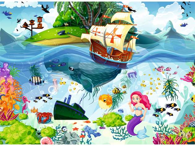 Mermaid Island 500 Pieces Jigsaw Puzzles