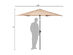 Costway 10FT Patio Umbrella 6 Ribs Market Steel Tilt W/ Crank Outdoor Garden Beige