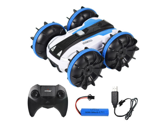 Amphibious Remote Control Car for Kids with 2.4GHz 4WD (Blue)