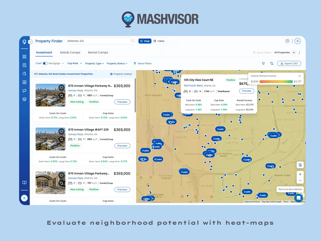 Mashvisor - Real Estate Investment Software - Standard: Lifetime Subscription