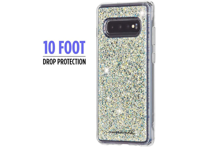 Case-Mate Samsung Galaxy S10 Twinkle Case, Ten Foot Drop Protection, One Piece Platform Design, Stardust MultiColored (New Open Box)