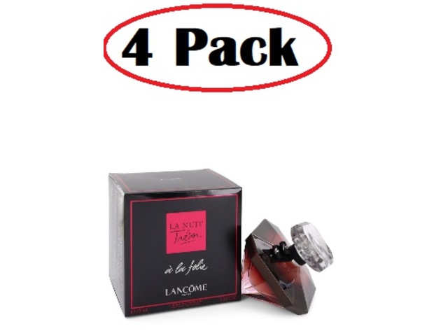 4 Pack of La Nuit Tresor A La Folie by Lancome Eau De Parfum Spray 2.5 oz