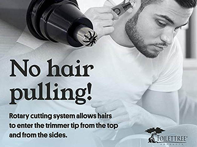 Water-Resistant Nose & Ear Hair Trimmer & Case