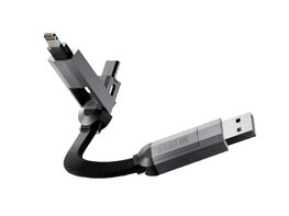 Statik® HexCharge 4-in-1 60W Universal Fast Charging Cables (4-Pack)
