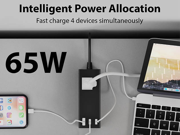65W USB-C Power Strip Charger
