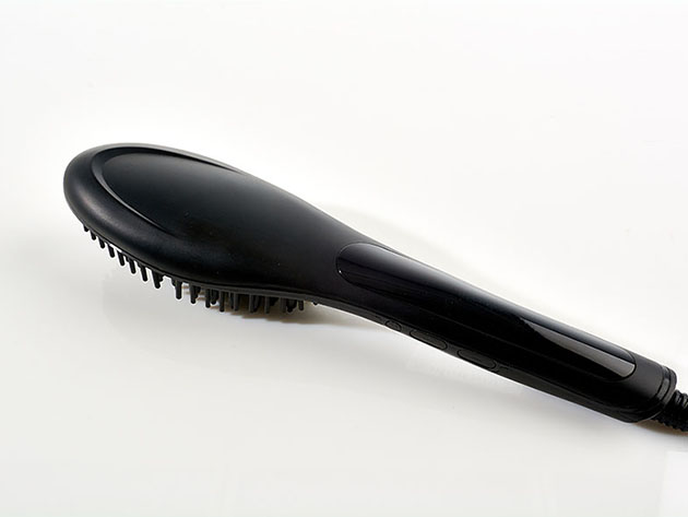 Hair Straightening Brush: Built in Nano Silver & Ceramic Technology
