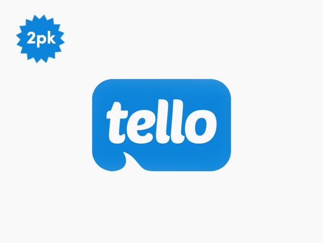 Tello Value Prepaid 6-Month Plan: Unlimited Talk/Text + 2GB LTE Data [2 Account Bundle]