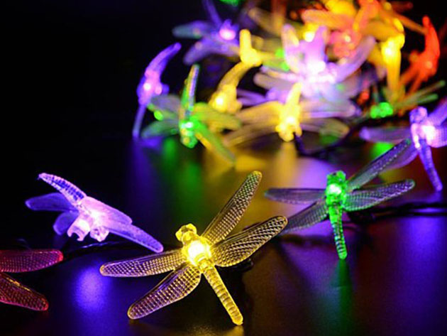 Vista Shops LED Dragonfly Solar Light String (Multi-Colors)