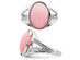 3/5 Carat (ctw) Natural Pink Opal Ring in Sterling Silver - 8
